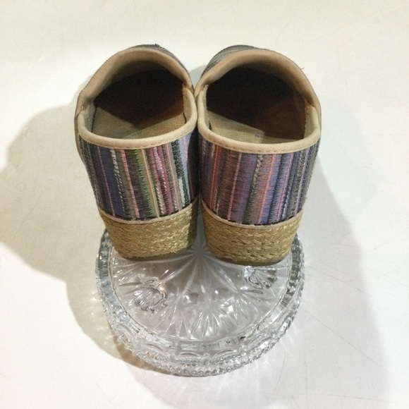 Dansko Womens Size 7.5 Multicolor Jute Pro Rainbow Strip Slip On Nurse Shoes - Picture 3 of 8